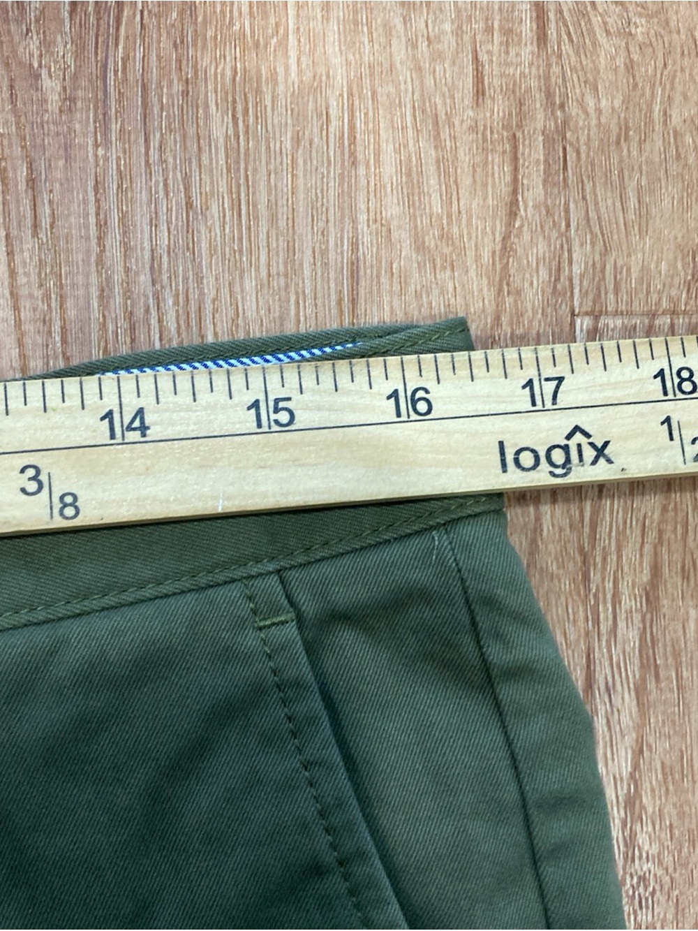 Brooks Brothers Clark Chino Pants Mens 33x32 Cotton Stretch Olive Green Straight - Picture 3 of 12